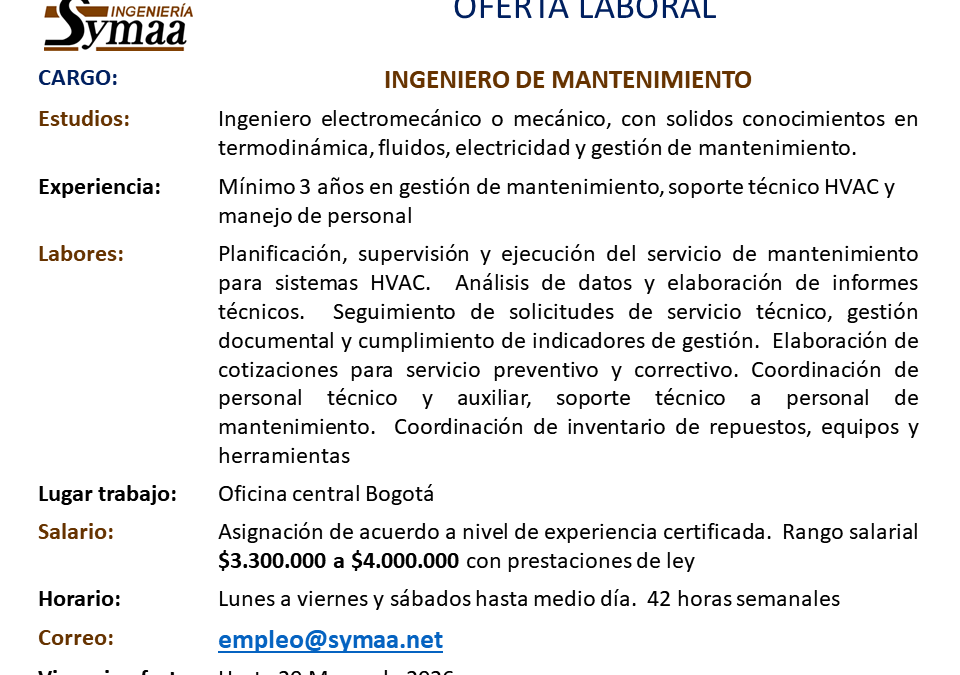 Auxiliar de Mantenimiento